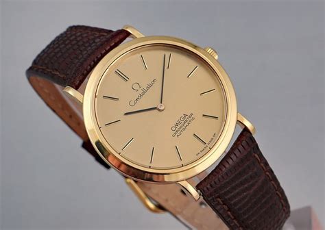 omega ultra thin gold watch|ultra thin mechanical watches.